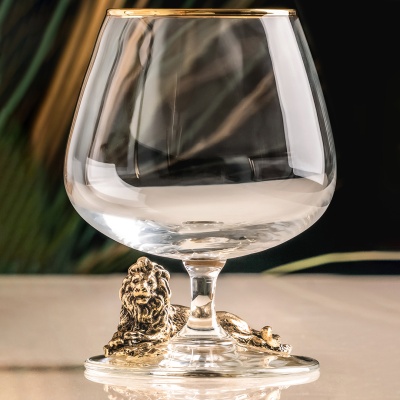 Набор из 2-х бокалов для коньяка "Лев лежачий" в картонной коробке