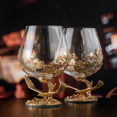 Набор 2 бокала для коньяка "Парящий Орел", в коробке из дизайнерского картона