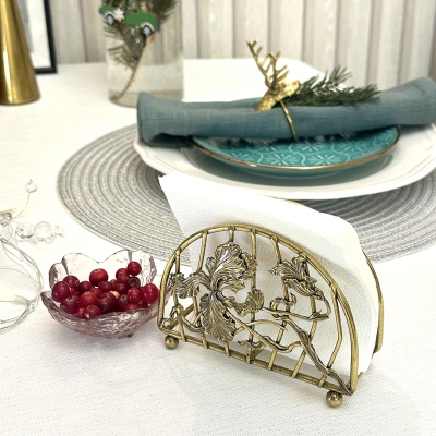 Салфетница Ирис ЛАТУНЬ в черно-белой коробке 