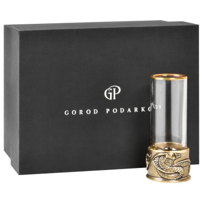 Стопка Патрон "Змея", в черной подарочной упаковке.