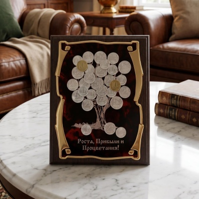Панно подарочное Денежное дерево Роста,Прибыли и Процветания