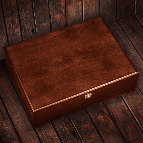 Набор из 6 бокалов для коньяка Лошадь в деревянной шкатулке 