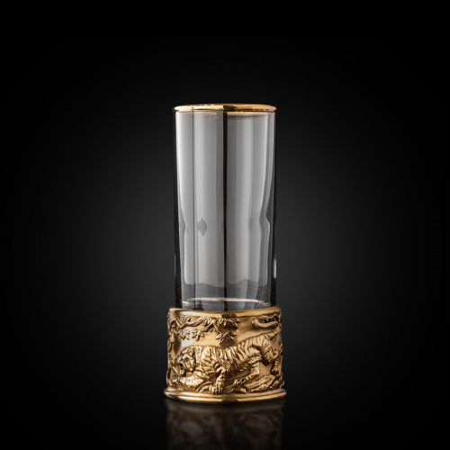 Набор из 2-х стопок-патрон Тигр в черной подарочной коробке