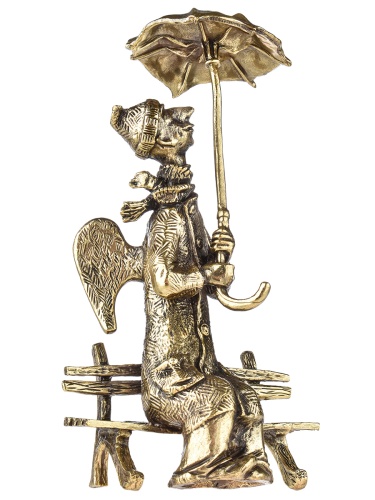 Статуэтка "Ангел с зонтом", в черной подарочной упаковке.