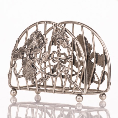 Салфетница Ирис НЕЙЗИЛЬБЕР в черно-белой коробке 