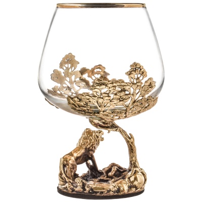 Набор 2 бокала для коньяка "Лев", в коробке из дизайнерского картона