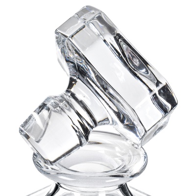 Набор для виски "Юбилейный. 55 лет". Штоф таймлесс с накладкой львы со щитом "55 лет", 4 бокала для виски Таймлесс с накладками львы 