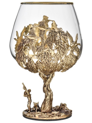 Бокал для коньяка Охота на Уток 420 мл в подарочной коробке