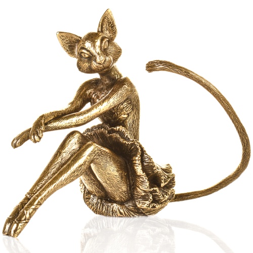 Статуэтка "Кошка"(латунь),  в коробке из дизайнерского картона