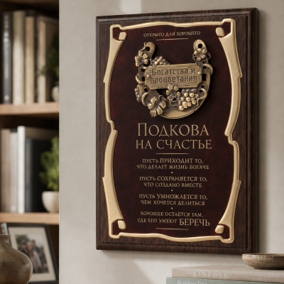 Панно Подкова. Богатства и процветания в подарочной коробке