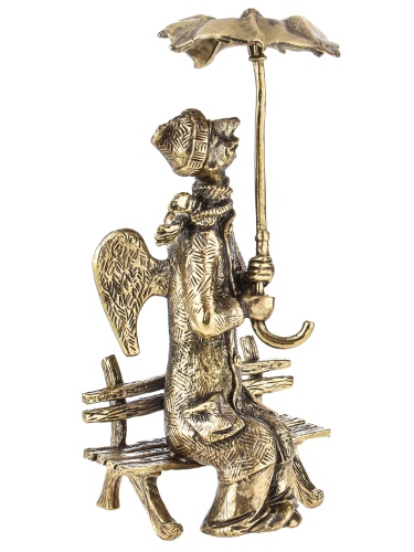 Статуэтка "Ангел с зонтом", в черной подарочной упаковке.