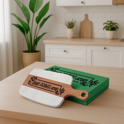 Разделочная доска подарочная "Best Mom ever" в подарочной коробке