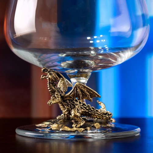 Набор из 2-х бокалов для коньяка "Дракон" в черной подарочной коробке