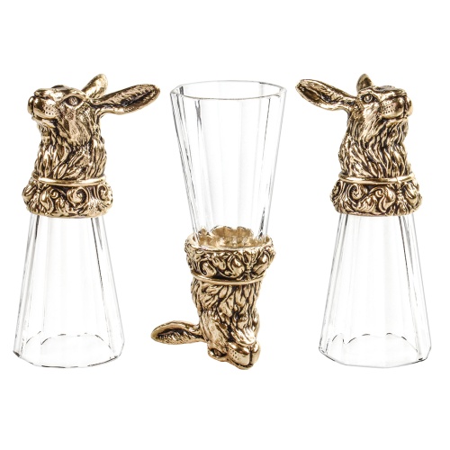 Набор 3 лафитника-перевертыша "Заяц", в коробке из дизайнерского картона