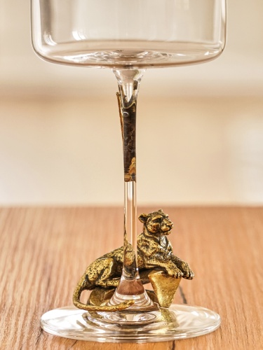 Набор 2 бокала для вина "Лев ЛОРД/Львица ЛОРД" в подарочной упаковке