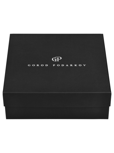 Набор 2 бокала для шампанского "Лебеди", в черной подарочной упаковке.