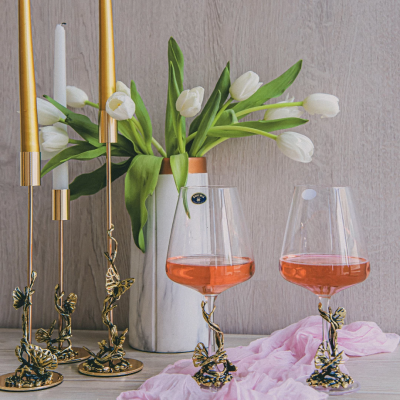 Подарочный подсвечник большой "Бабочки" в транспортной коробке