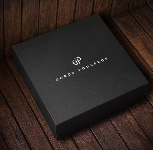 Подарочный набор из 4 бокалов для коньяка "Медведи" в подарочной коробке