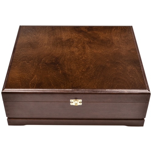 Набор 4 бокала для виски со Штофом накладка "Георгий Победоносец", в шкатулке из массива