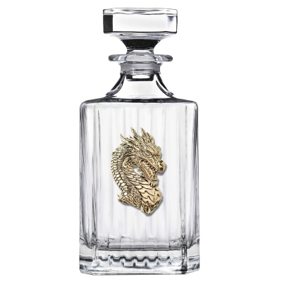 Набор Штоф"TImeless",накл "Дракон-1",12 стопок патрон "Дракон",чемодан,красн.ложемент