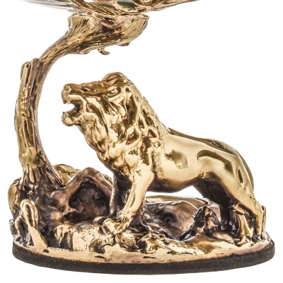 Набор 2 бокала для коньяка "Тигр" и "Лев", в шкатулке из массива