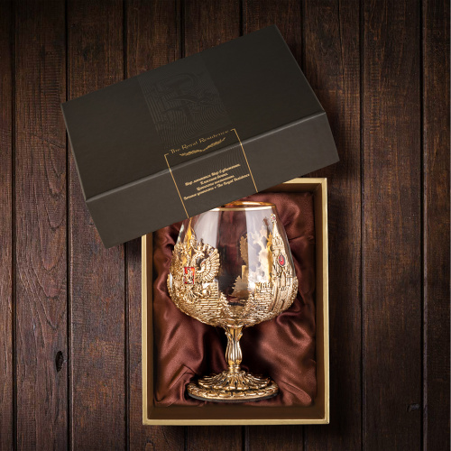 Бокал для коньяка 420 мл Россия в подарочной коробке