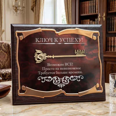 Панно "Ключ к успеху. Возможно все", в подарочной коробке