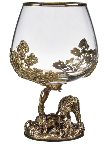 Бокал для коньяка Тигр в подарочной коробке