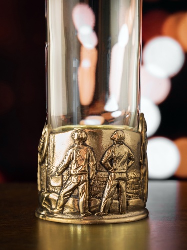 Набор 3 стопки патрон Профессии "Нефтяник", в черной подарочной упаковке