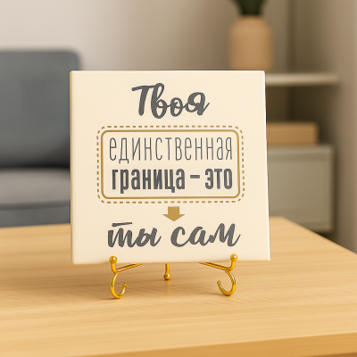 Плитка подарочная "Твоя единственная граница..." в подарочной коробке
