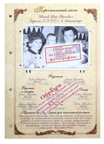 Родословная книга Классическая золотая в картонной коробке