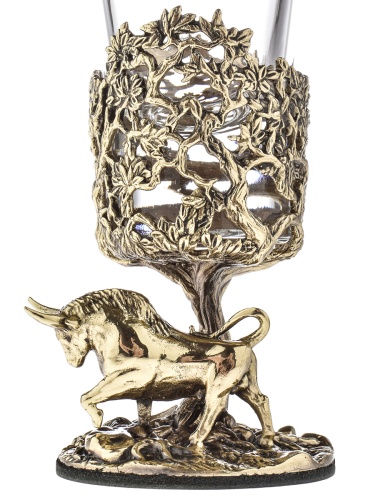 Набор 2 лафитника "Бык", в черной подарочной упаковке.