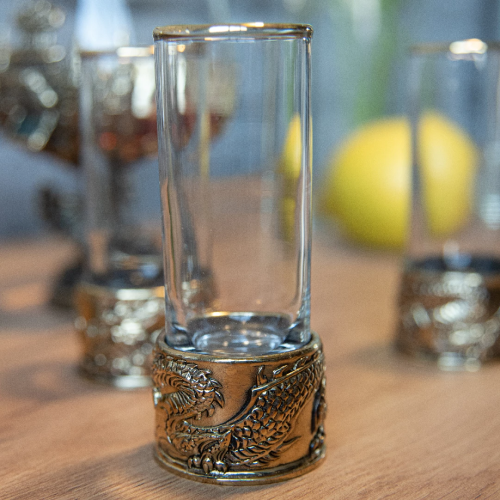 Подарочный набор для коньяка и водки "Дракон" в подарочной коробке