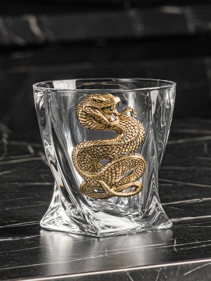 Набор 4 бокала для виски "Змея", в коробке из дизайнерского картона