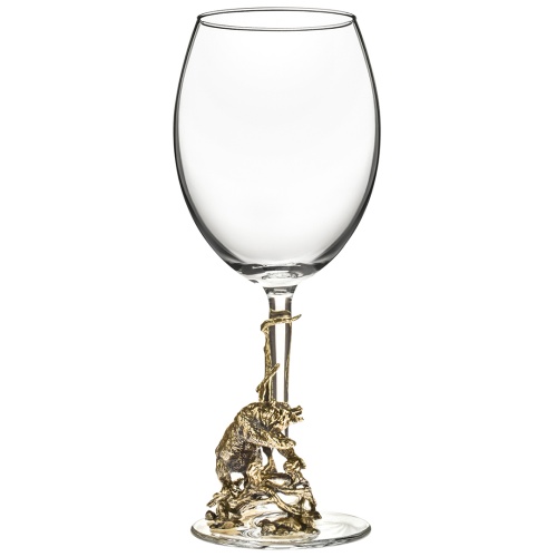 Бокал для вина "Медведь Гризли" в картонной коробке