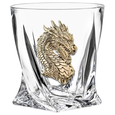 Набор Штоф "Таймлесс",4 бокала для виски "Квадро",накл. "Дракон-1", черн.под.уп.ключница