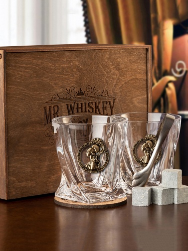 Набор бокалов для виски подарочный "Дева" упаковка Mr Whiskey