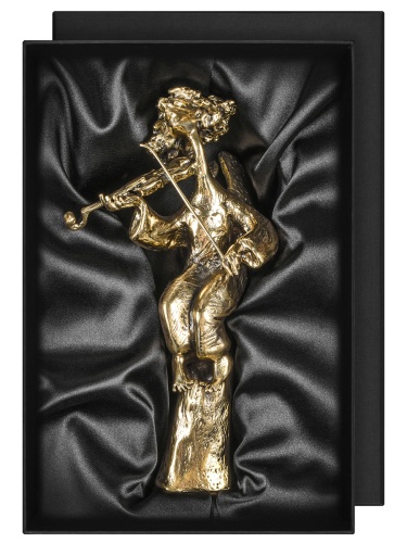 Статуэтка "Ангел со скрипкой", в черной подарочной упаковке.