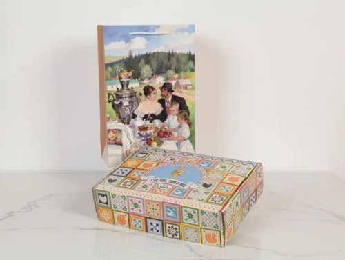 Подарочный набор чая 3 вида ассорти, варенье, джем, грецкий орех