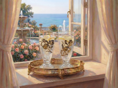 Набор для смузи Ирисы в синей коробке с печатью, открытка, паспорт