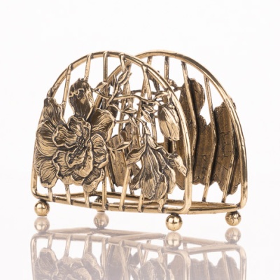 Салфетница Магнолия ЛАТУНЬ в черно-белой коробке 