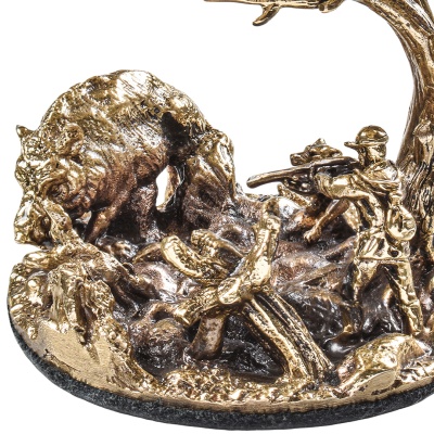 Набор 2 бокала для коньяка "Охота на Вепря" и "Охота на Кабана", в шкатулке из массива