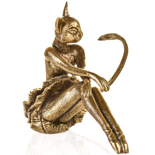 Статуэтка "Кошка"(латунь),  в коробке из дизайнерского картона
