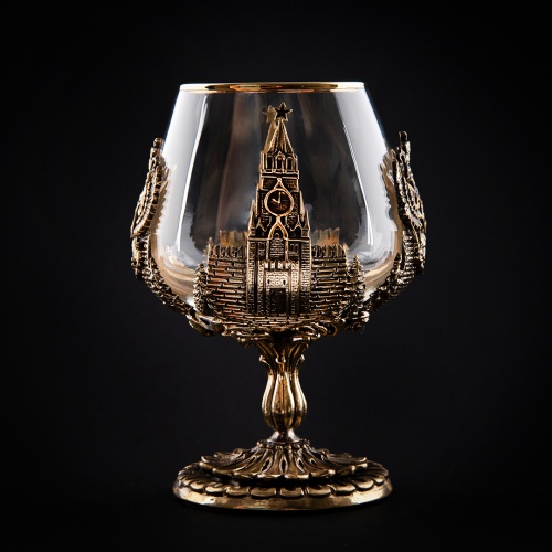 Бокал для коньяка 420 мл Москва Георгий Победоносец в подарочной коробке