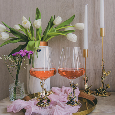 Подарочный набор из 3 подсвечников "Бабочки" в подарочной коробке