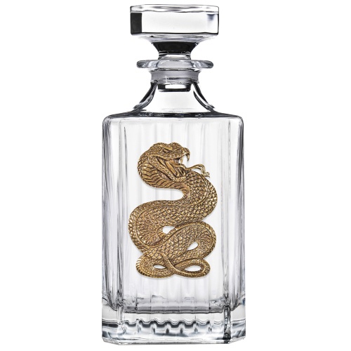 Набор 6 стопок-перевертышей со штофом "Змея", в коробке из дизайнерского картона