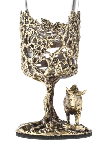 Набор 2 лафитника "Бык", в черной подарочной упаковке.