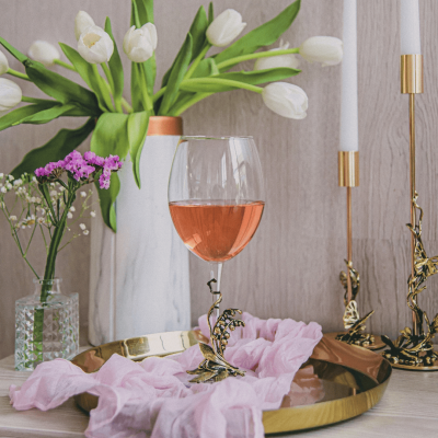 Бокал для вина "Ландыши" в картонной коробке