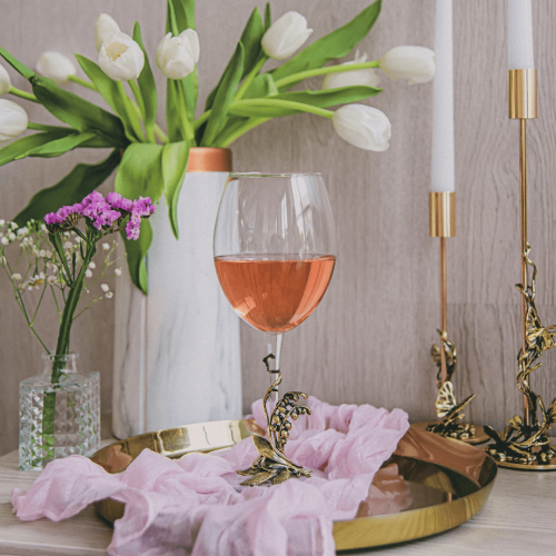 Бокал для вина "Ландыши" в картонной коробке