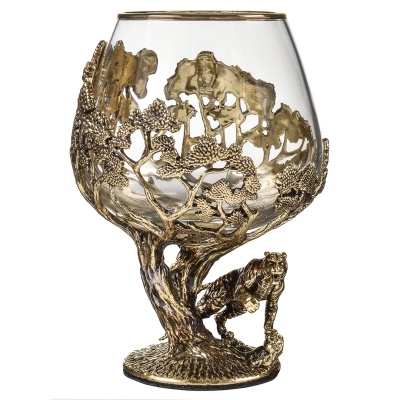 Набор 2 бокала для коньяка "Тигр", в коробке из дизайнерского картона